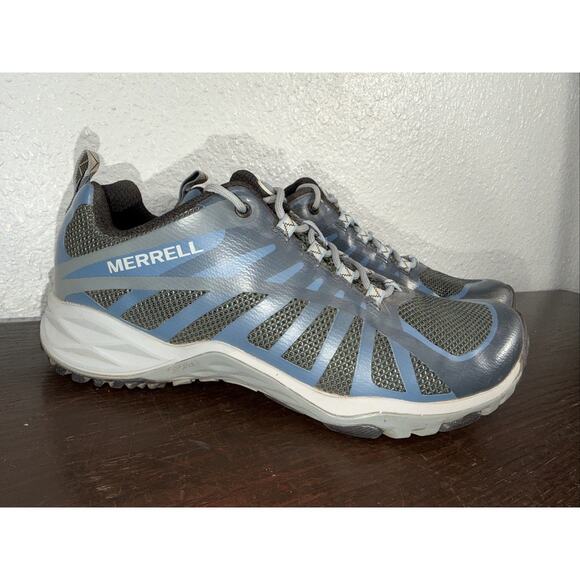 Womens Merrell Siren Edge Q2 Blue Athletic Trail Running Sneakers Shoes Size 7.5 - Picture 3 of 11
